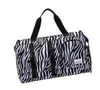 Borsa sportiva alla moda con stampa di leopardi di mucca pratica in tessuto Oxford multi scomparto design resistente all'acqua palestra nuoto accessori da viaggio pratica borsa da allenamento