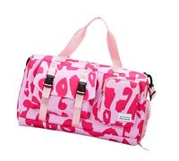 Borsa sportiva alla moda con stampa di leopardi di mucca pratica in tessuto Oxford multi scomparto design resistente all'acqua palestra nuoto accessori da viaggio borsa sportiva separata da asciutto