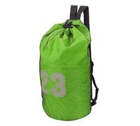 Borsa sportiva con coulisse in tessuto Oxford, resistente, grande capacità, zaino regolabile per allenamento di basket e calcio, rosso, verde e arancione (Verde)
