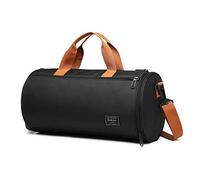 Borsa sportiva con scomparto per scarpe e taschino Humide, borsa da viaggio Impermeabili, Borsa Polochon Grande capacità, Borsa da Gym Fitness Portatile,Borsa a tracolla da uomo da donna Bambino, Nero