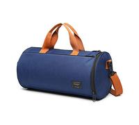 Borsa sportiva con scomparto per scarpe e taschino Humide, borsa da viaggio Impermeabili, Borsa Polochon Grande capacità, Borsa da Gym Fitness Portatile, Borsa a tracolla da uomo da donna Bambino, blu