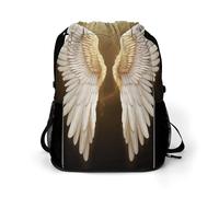 Borsa sportiva con tasca per cintura, stampa ala d'angelo borsa separazione asciutta e bagnata borsa multiuso borsa sportiva e fitness borsa sportiva elegante borsa sportiva, stile, 45,5 x 41,5 x 36