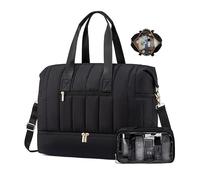 Borsa sportiva da donna, borsa da viaggio leggera per buffer Weekender Hospital, nascita, palestra, borsa da viaggio con scomparto per le scarpe e scomparto bagnato, borsa a mano per viaggi aeroplane