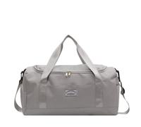 Borsa sportiva da donna, borsa sportiva, borsa da viaggio con divisorio bagnato e tasca per la separazione delle scarpe durante la notte, leggera e impermeabile, da uomo, per il weekend (grigio