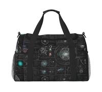 Borsa sportiva da donna con illustrazione astratta e chimica, stampa 3D, borsa da viaggio per palestra, borsa da palestra con scomparto, borsone da uomo, borsa da viaggio da donna, borsa da viaggio