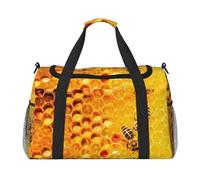 Borsa sportiva da donna, con stampa a nido d'ape, borsone da viaggio, borsone da uomo, taglia S, M, per la notte, per lo sport e la palestra