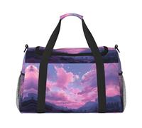 Borsa sportiva da donna con stampa di crepuscolo, rosa - Borsa da palestra con scomparto, borsone da uomo, da donna, borsa da viaggio per il fine settimana