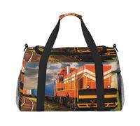 Borsa sportiva da donna, con stampa di treno merci, borsone da viaggio, borsone da uomo, borsa da viaggio da donna, borsa sportiva da palestra