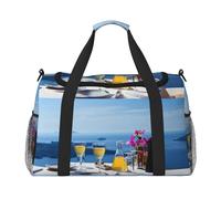 Borsa sportiva da donna con stampa paesaggio di un tavolo sopra il mare, borsone da viaggio da uomo, borsa da viaggio per uomo, borsa da viaggio per donna, borsa sportiva da palestra