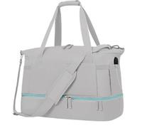 Borsa sportiva da fitness, borsone da fitness, borsa da viaggio, piccola borsa da viaggio leggera, grande borsa sportiva da palestra, borsa traspirante per yoga e palestra per uomini e donne, grigio,