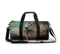 Borsa sportiva da palestra, cilindrica, in tessuto Oxford impermeabile con tracolla regolabile, borsone sportivo multi-scomparto per palestra, viaggi, yoga, leggero e resistente, Ballerina Come