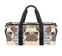 Borsa sportiva da palestra con cucciolo di cane carlino borsa da palestra fitness borsone da viaggio borsa tote borsa attrezzatura per donne uomini, Multicolore, 17.7x9x9 inches