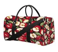 Borsa sportiva da palestra con mele rosse alla frutta, per uomini e donne, resistente all'acqua, pieghevole, da viaggio, leggera, da portare con sé, borsa per la notte per allenamento in ospedale