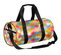 Borsa sportiva da palestra con motivo puzzle per autismo | Borsone da viaggio per uomo e donna, grande borsa da viaggio per weekender, borsa da viaggio, borsa da allenamento per