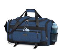 Borsa sportiva da palestra con scomparto per scarpe e tasca per capi bagnati, borsone da viaggio da 40 l e 55 l per uomini e donne, borsone sportivo resistente all'acqua per il nuoto, Blu, 55L