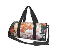 Borsa sportiva da palestra con stampa a farfalla con tasca bagnata e scomparto per scarpe, borsone da viaggio per uomo e donna, Peonia di pesca, Taglia unica, Borsone da viaggio