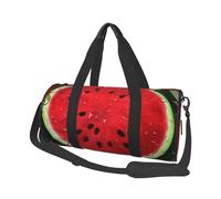 Borsa sportiva da palestra con stampa anguria rossa con tasca bagnata e scomparto per scarpe, borsone da viaggio per uomo e donna, Anguria rossa., Taglia unica, Borsone da viaggio