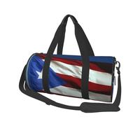 Borsa sportiva da palestra con stampa anguria rossa con tasca bagnata e scomparto per scarpe, borsone da viaggio per uomo e donna, Bandiera di Puerto Rico, Taglia unica, Borsone da viaggio