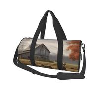 Borsa sportiva da palestra con stampa di anatra selvatica con tasca bagnata e scomparto per scarpe, borsone da viaggio per uomo e donna, Fattoria Con Cervo, Taglia unica, Borsone da viaggio