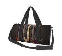 Borsa sportiva da palestra con stampa di anatra selvatica con tasca bagnata e scomparto per scarpe, borsone da viaggio per uomo e donna, Chitarra Basso Strumenti musicali, Taglia unica, Borsone da