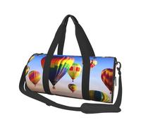 Borsa sportiva da palestra con stampa di anatra selvatica con tasca bagnata e scomparto per scarpe, borsone da viaggio per uomo e donna, Palloncini ad aria calda., Taglia unica, Borsone da viaggio