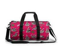 Borsa sportiva da palestra con stampa di bradipi divertenti, alberi e fiori, borsone da viaggio leggero per uomo e donna, Stile:, 17.7in/9in/9in, MHXYZHW