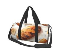 Borsa sportiva da palestra con stampa di ciliegie rosse con tasca bagnata e scomparto per scarpe, borsone da viaggio per uomo e donna, Pane dipinto, Taglia unica, Borsone da viaggio