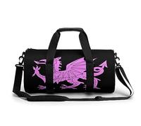Borsa sportiva da palestra con stampa di drago rosa gallese con bandiera del Galles borsone da viaggio borse da viaggio leggero per uomo donna, Stile:, 17.7in/9in/9in, MHXYZHW