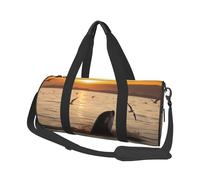 Borsa sportiva da palestra con stampa di husky, tasca bagnata e scomparto per scarpe, borsone da viaggio per uomo e donna, Orca assassina sotto il tramonto, Taglia unica, Borsone da viaggio