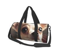 Borsa sportiva da palestra con stampa di ossa di cane con tasca bagnata e scomparto per scarpe, borsone da viaggio per uomo e donna, Grazioso chihuahua., Taglia unica, Borsone da viaggio
