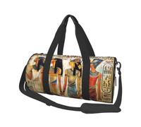 Borsa sportiva da palestra con stampa oro nero con tasca bagnata e scomparto per scarpe, borsone da viaggio per uomo e donna, Donne nell'antico Egitto, Taglia unica, Borsone da viaggio