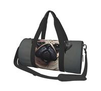 Borsa sportiva da palestra con stampa retrò rossa con tasca bagnata e scomparto per scarpe, borsone da viaggio per uomo e donna, Carlino, Taglia unica, Borsone da viaggio