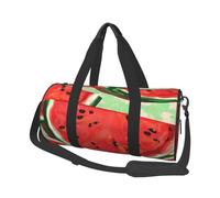 Borsa sportiva da palestra con stampa retrò rossa con tasca bagnata e scomparto per scarpe, borsone da viaggio per uomo e donna, Anguria rossa., Taglia unica, Borsone da viaggio