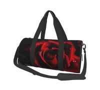 Borsa sportiva da palestra con stampa tramonto con tasca bagnata e scomparto per scarpe, borsone da viaggio per uomo e donna, Rosa rossa., Taglia unica, Borsone da viaggio