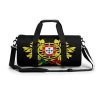 Borsa sportiva da palestra con stemma del Portogallo, borsone da viaggio, leggero, per uomo e donna, Stile:, 17.7in/9in/9in, MHXYZHW