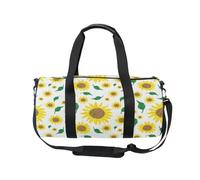 Borsa sportiva da palestra da viaggio estiva girasole giallo per donne uomini, fiori primaverili ragazze ginnastica danza borsa fine settimana borsa da notte borsa da allenamento fitness
