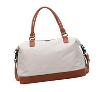 Borsa sportiva da palestra per donne e ragazze, borsone da viaggio, leggero, da portare nei fine settimana, resistente all'acqua, borsone da viaggio, Beige, Bellezza di massa