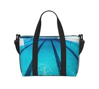 Borsa sportiva da palestra per donne e uomini, borsone da viaggio blu per piscina, borsa da weekender, borsa da viaggio in tela da portare durante la notte, per viaggi, nuoto, fitness, allenamento