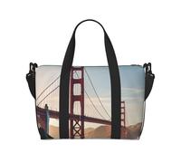 Borsa sportiva da palestra per donne e uomini, borsone da viaggio, borsa da viaggio Samurai Weekender, borsa da viaggio in tela per viaggi, nuoto, fitness, allenamento, borsone sportivo, Ponte Golden