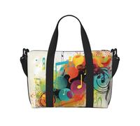Borsa sportiva da palestra per donne e uomini, borsone da viaggio, borsa da viaggio Samurai Weekender, borsa da viaggio in tela per viaggi, nuoto, fitness, allenamento, borsone sportivo, Musica