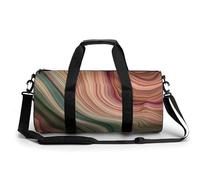 Borsa sportiva da palestra per donne e uomini, borsone da viaggio, borsa da weekender, a righe verdi e grigie, borsa da viaggio per la notte, per viaggi, nuoto, fitness, allenamento, sport