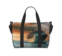 Borsa sportiva da palestra per donne e uomini, borsone da viaggio, borsa da weekender, borsa da portare con sé durante la notte, per viaggi, nuoto, fitness, allenamento, sport, grazioso elefante, Nave