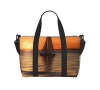 Borsa sportiva da palestra per donne e uomini, borsone da viaggio, borsa da weekender, borsa da portare con sé durante la notte, per viaggi, nuoto, fitness, allenamento, sport, tramonto, bicchiere da