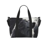 Borsa sportiva da palestra per donne e uomini, borsone da viaggio, borsa da weekender, borsa da viaggio per viaggi, nuoto, fitness, allenamento, sport, aeromobili della guerra mondiale, Lupo invernale