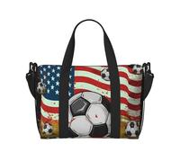 Borsa sportiva da palestra per donne e uomini, borsone da viaggio, borsa da weekender, borsa da viaggio per la notte, per viaggi, nuoto, fitness, allenamento, sport, vintage con bandiera americana