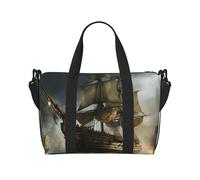 Borsa sportiva da palestra per donne e uomini, borsone da viaggio, borsa da weekender, borsa da viaggio per la notte, per viaggi, nuoto, fitness, allenamento, sport, ciambella, Raffreddare nave pirata