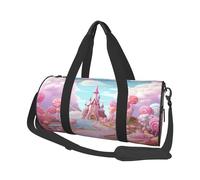 Borsa sportiva da palestra per donne e uomini, borsone da viaggio, borsa da weekender, borsa da viaggio rosa candy land, borsa da viaggio per viaggi, nuoto, fitness, allenamento, sport, borsone nero