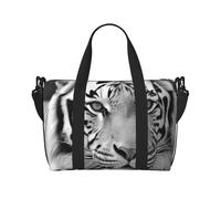 Borsa sportiva da palestra per donne e uomini, borsone da viaggio, borsa da weekender, borsa da viaggio per la notte, per viaggi, nuoto, fitness, allenamento, sport, animali creativi con leone, Tigre