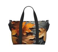 Borsa sportiva da palestra per donne e uomini, borsone da viaggio, borsa da weekender, borsa da viaggio per la notte, per viaggi, nuoto, fitness, allenamento, sport, occhi spaventosi, Foglie cadute