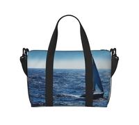 Borsa sportiva da palestra per donne e uomini, borsone da viaggio, borsa da weekender, borsa da viaggio per la notte, per viaggi, nuoto, fitness, allenamento, sport, con farfalle viola, Blue Sea Barca